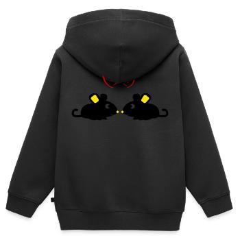 süße mäuse - Kinder Premium Organic Zip Hoodie - Schwarz - Hinten - AI Model Kid Male (0cm)