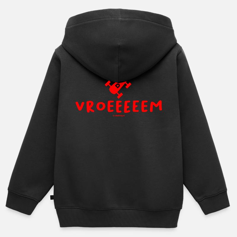 Vroom - Sweat Premium à capuche zippé enfant bio - noir
