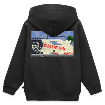 Ich erinnere mich an dich, Victor - Kinder Premium Organic Zip Hoodie - Schwarz - Hinten - AI Model Kid Male (0cm)