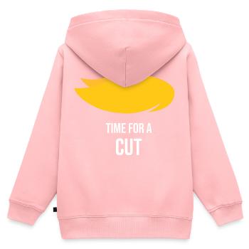 Harris contre  - Sweat Premium à capuche zippé enfant bio - rose - Dos - AI Model Kid Female (0cm)