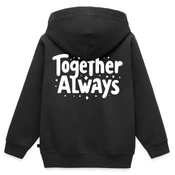 Ensemble toujours - Sweat Premium à capuche zippé enfant bio - noir - Dos - AI Model Kid Male (0cm)