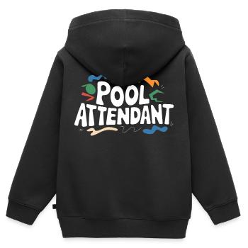 S’amuser sur l’eau - Sweat Premium à capuche zippé enfant bio - noir - Dos - AI Model Kid Male (0cm)