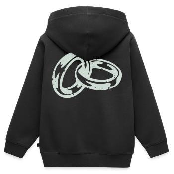 eheringe - Kinder Premium Organic Zip Hoodie - Schwarz - Hinten - AI Model Kid Male (0cm)