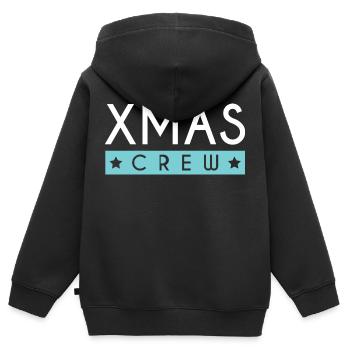 Xmas Crew - Kinder Premium Organic Zip Hoodie - Schwarz - Hinten - AI Model Kid Male (0cm)