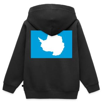Antarktis - Kinder Premium Organic Zip Hoodie - Schwarz - Hinten - AI Model Kid Male (0cm)