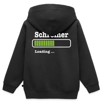 Schreiner - Kinder Premium Organic Zip Hoodie - Schwarz - Hinten - AI Model Kid Male (0cm)