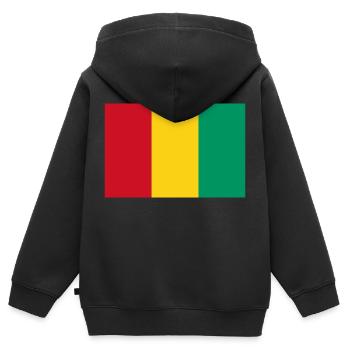 Guinea - Kids Premium Organic Zip-up Hoodie - black - Back - AI Model Kid Male (0cm)