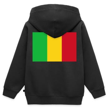 Mali - Sweat Premium à capuche zippé enfant bio - noir - Dos - AI Model Kid Male (0cm)