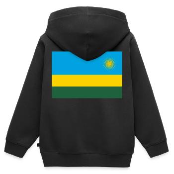 Rwanda - Sweat Premium à capuche zippé enfant bio - noir - Dos - AI Model Kid Male (0cm)