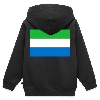 Sierra Leone - Kinder Premium Organic Zip Hoodie - Schwarz - Hinten - AI Model Kid Male (0cm)