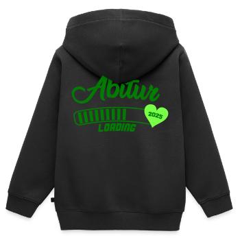 Abitur Loading 2025 - Sweat Premium à capuche zippé enfant bio - noir - Dos - AI Model Kid Male (0cm)