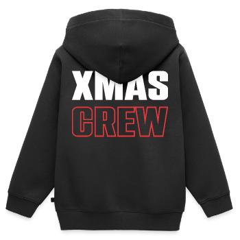 Xmas Crew - Kinder Premium Organic Zip Hoodie - Schwarz - Hinten - AI Model Kid Male (0cm)