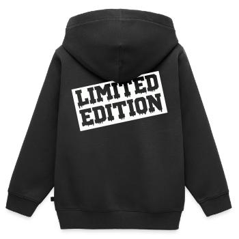 Édition limitée - Sweat Premium à capuche zippé enfant bio - noir - Dos - AI Model Kid Male (0cm)