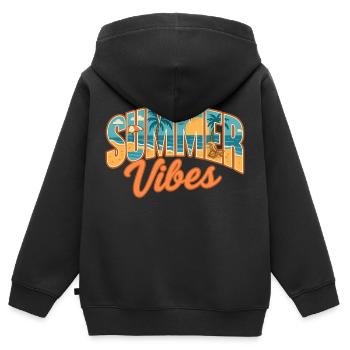 Holidays by the sea | Summer Atmosphere | Shell - Kids Premium Organic Zip-up Hoodie - black - Back - AI Model Kid Male (0cm)