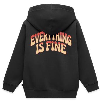IS FINE - Kids Premium Organic Zip-up Hoodie - black - Back - AI Model Kid Male (0cm)