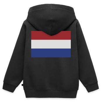 niederlande - Kids Premium Organic Zip-up Hoodie - black - Back - AI Model Kid Male (0cm)