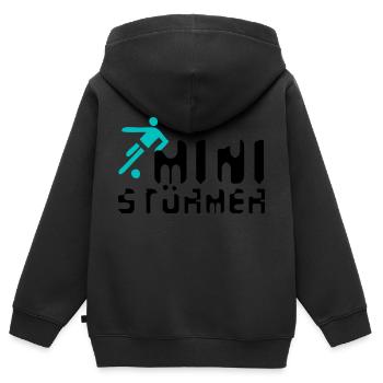 bébé - Sweat Premium à capuche zippé enfant bio - noir - Dos - AI Model Kid Male (0cm)