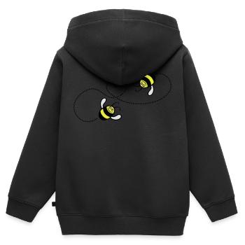 2 Bienchen in love - Kinder Premium Organic Zip Hoodie - Schwarz - Hinten - AI Model Kid Male (0cm)