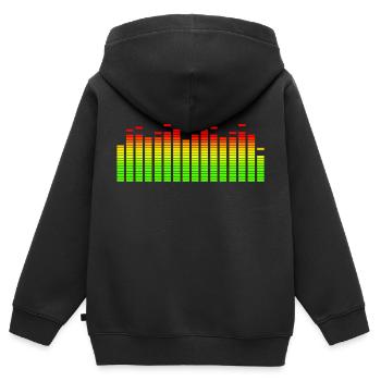 EQUALIZER - Kinder Premium Organic Zip Hoodie - Schwarz - Hinten - AI Model Kid Male (0cm)