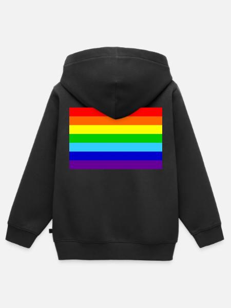 Flagge - Kinder Premium Organic Zip Hoodie - Schwarz