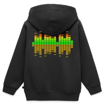 equalizer - Kids Premium Organic Zip-up Hoodie - black - Back - AI Model Kid Male (0cm)