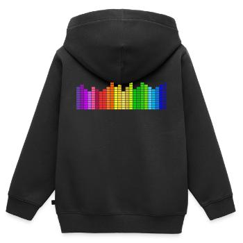 Égaliseur HD - Sweat Premium à capuche zippé enfant bio - noir - Dos - AI Model Kid Male (0cm)
