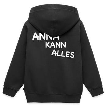 ANNA KANN ALLES I Anna I anna I Geschenk für Anna - Kinder Premium Organic Zip Hoodie - Schwarz - Hinten - AI Model Kid Male (0cm)