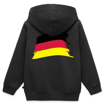 '-Flagge - Kinder Premium Organic Zip Hoodie - Schwarz - Hinten - AI Model Kid Male (0cm)
