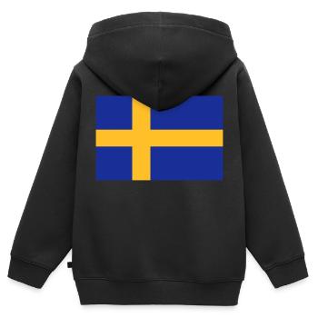 drapeau_suede - Kinder Premium Organic Zip Hoodie - Schwarz - Hinten - AI Model Kid Male (0cm)