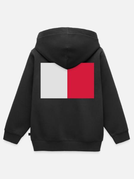 Malta - Kinder Premium Organic Zip Hoodie - Schwarz