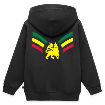 reggae_ambassador_3clr - Kids Premium Organic Zip-up Hoodie - black - Back - AI Model Kid Male (0cm)
