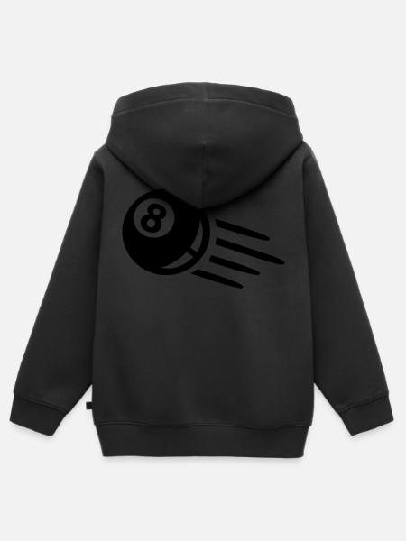 Billard - Kinder Premium Organic Zip Hoodie - Schwarz