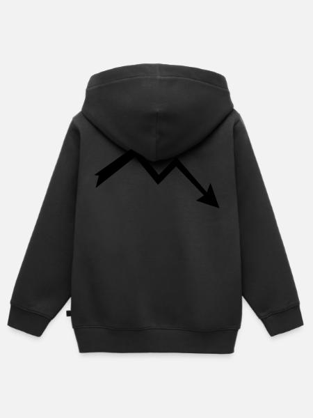 Pfeil - Kinder Premium Organic Zip Hoodie - Schwarz