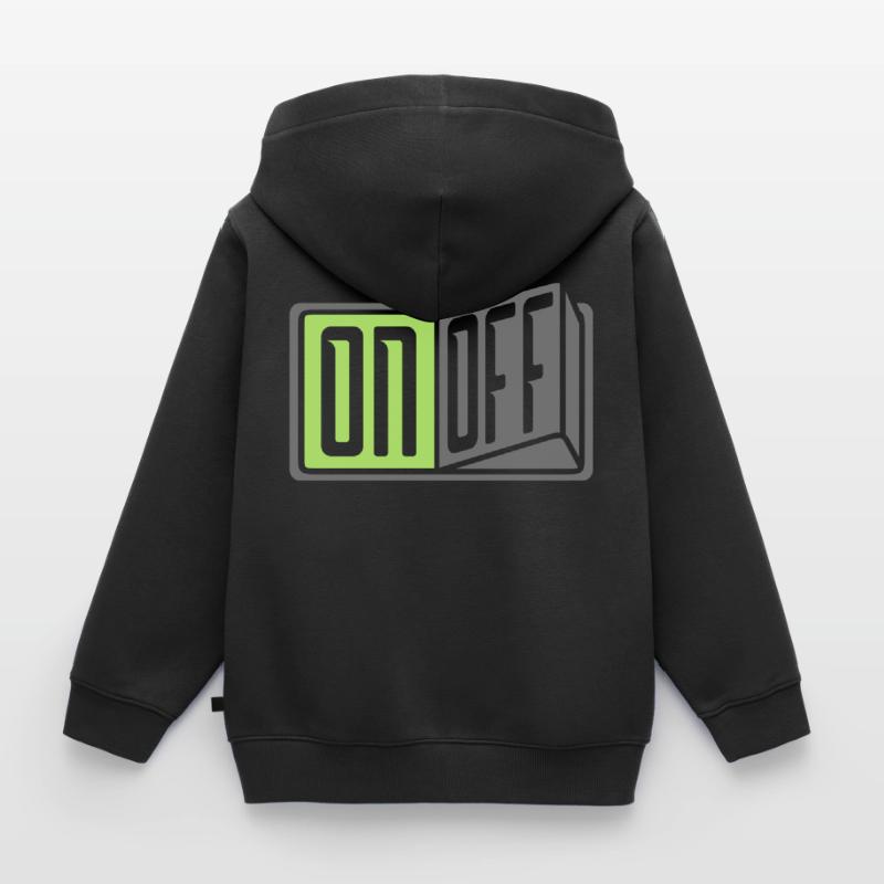 switch on off switch button off Kids Premium Organic Zip-up Hoodie