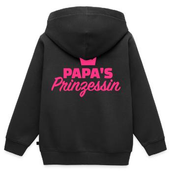 Prinzessin - Kinder Premium Organic Zip Hoodie - Schwarz - Hinten - AI Model Kid Male (0cm)