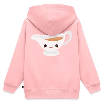 Sauce rôtie - Sweat Premium à capuche zippé enfant bio - rose - Dos - AI Model Kid Female (0cm)