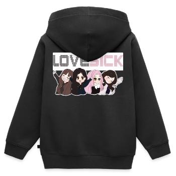K-pop. - Sweat Premium à capuche zippé enfant bio - noir - Dos - AI Model Kid Male (0cm)