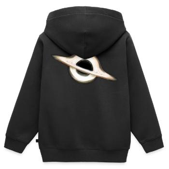 Black Hole - Event Horizon - Kids Premium Organic Zip-up Hoodie - black - Back - AI Model Kid Male (0cm)