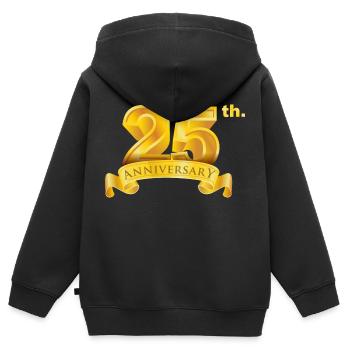 25. Jahrestag & Geburtstag Luxus goldene Zahl - Kinder Premium Organic Zip Hoodie - Schwarz - Hinten - AI Model Kid Male (0cm)