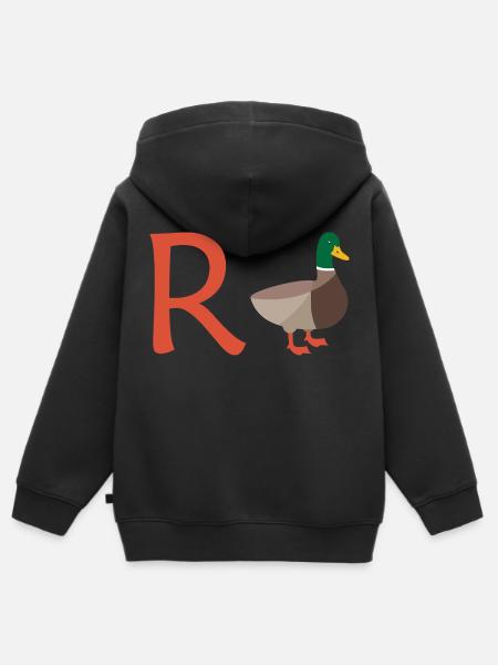 Rente Ente Ruhestand Pension Frührente Geschenk - Kinder Premium Organic Zip Hoodie - Schwarz