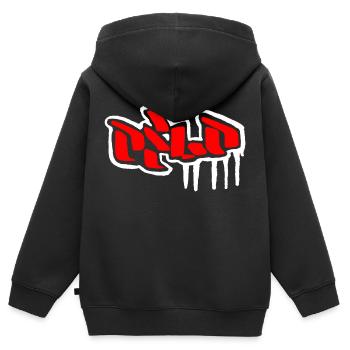 Oslo Grafitti - Kids Premium Organic Zip-up Hoodie - black - Back - AI Model Kid Male (0cm)