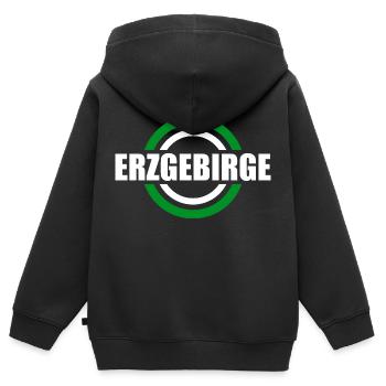 wir sind Erzgebirger - Kinder Premium Organic Zip Hoodie - Schwarz - Hinten - AI Model Kid Male (0cm)