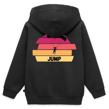 Skydive JUMP - Sweat Premium à capuche zippé enfant bio - noir - Dos - AI Model Kid Male (0cm)