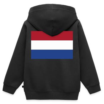 Flagge Niederlande (Holland) / Holland Flagge - Kinder Premium Organic Zip Hoodie - Schwarz - Hinten - AI Model Kid Male (0cm)