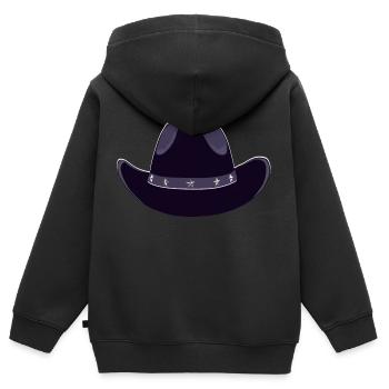 cowboy hat - Kids Premium Organic Zip-up Hoodie - black - Back - AI Model Kid Male (0cm)