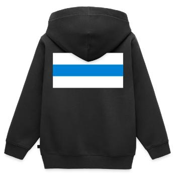 Drapeau antiguerre russe - Sweat Premium à capuche zippé enfant bio - noir - Dos - AI Model Kid Male (0cm)