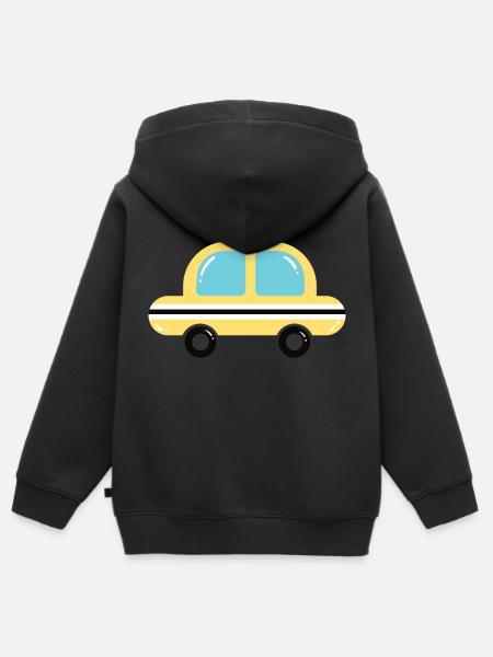 Taxi - Sudadera Premium con capucha y cremallera infantil orgánica - negro