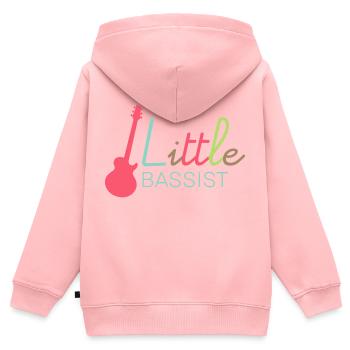 Kleiner Bassist - Kinder Premium Organic Zip Hoodie - Rosa - Hinten - AI Model Kid Female (0cm)