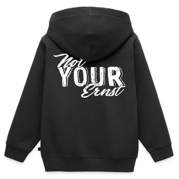 Not Your Ernst Nicht dein Ernst Denglisch als Gesc - Kinder Premium Organic Zip Hoodie - Schwarz - Hinten - AI Model Kid Male (0cm)