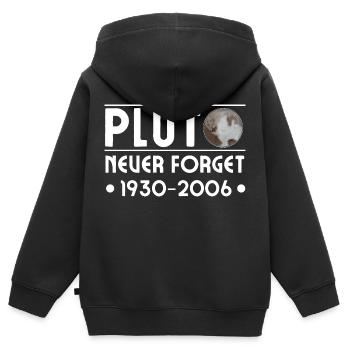 PLUTO NEVER FORGET 1930 - 2006 - Kids Premium Organic Zip-up Hoodie - black - Back - AI Model Kid Male (0cm)